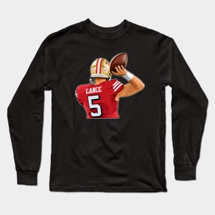 Trey Lance #5 Drops Back Long Sleeve T-Shirt